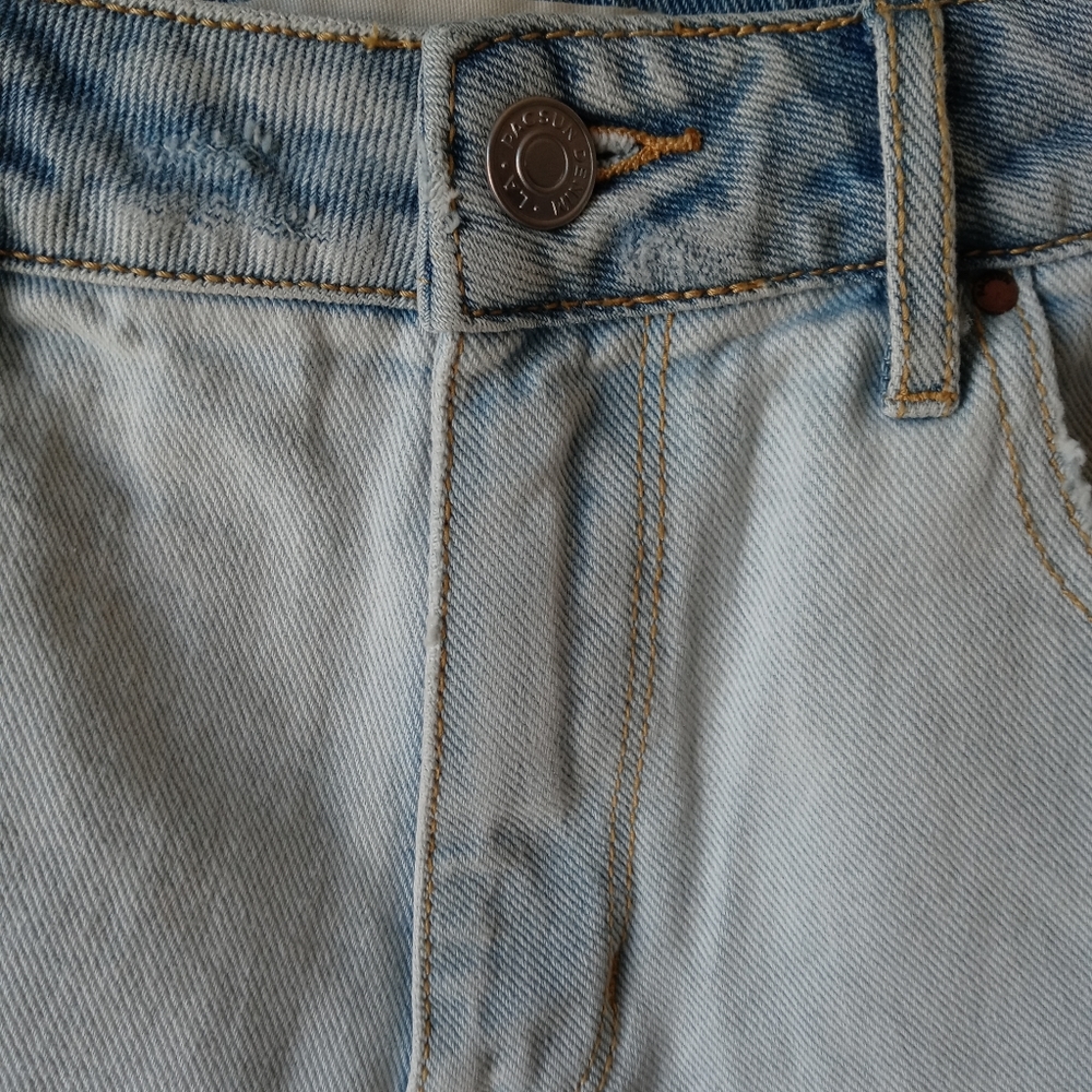 PACSUN high rise distressed denim jean shorts - Picture 4 of 7